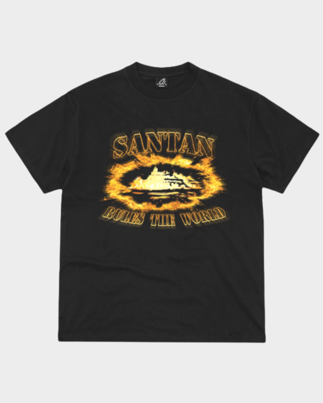 Corteiz x Santan Rules The World Tee - Black