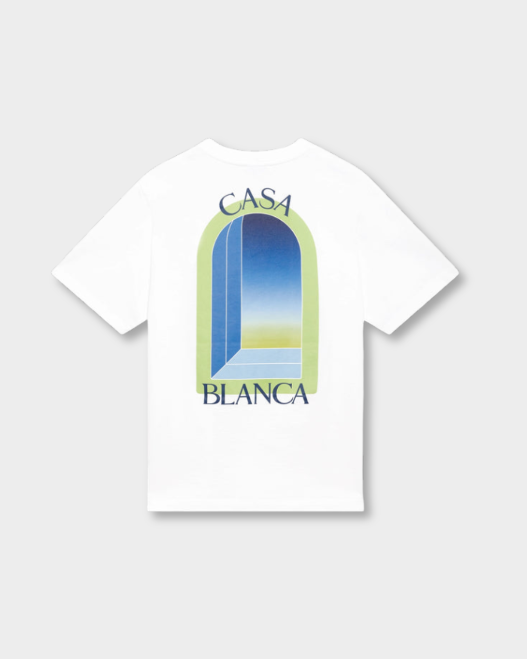 Casablanca White & Lime Arches Short Sleeve T‑Shirt