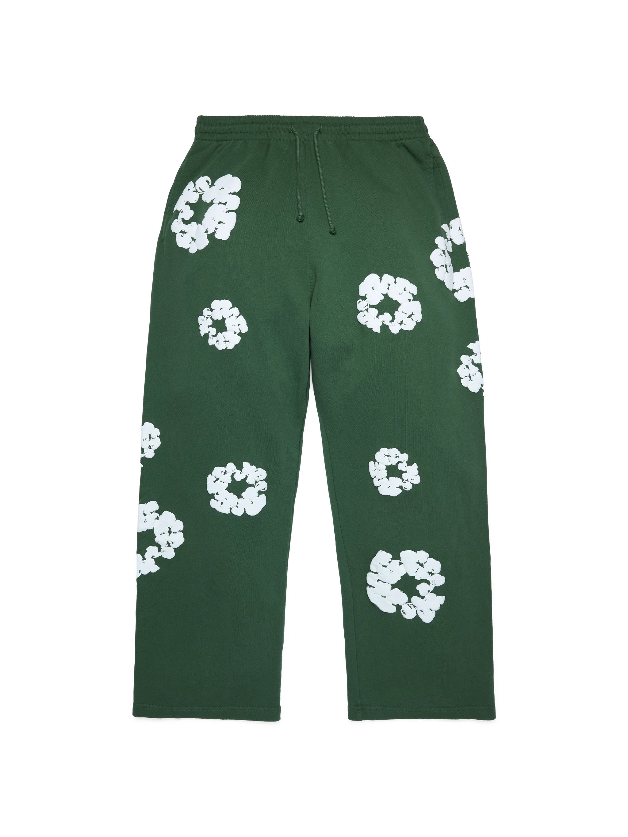 Denim Tears Cotton Wreath Baggy Sweatpants - Green
