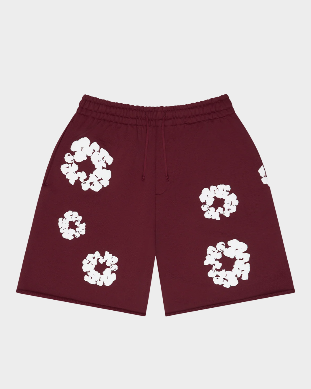 Denim Tears The Cotton Wreath Shorts 'BURGUNDY'
