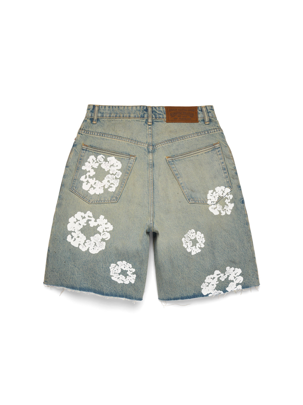 Denim Tears Dirty Wash Cotton Wreath Denim Short