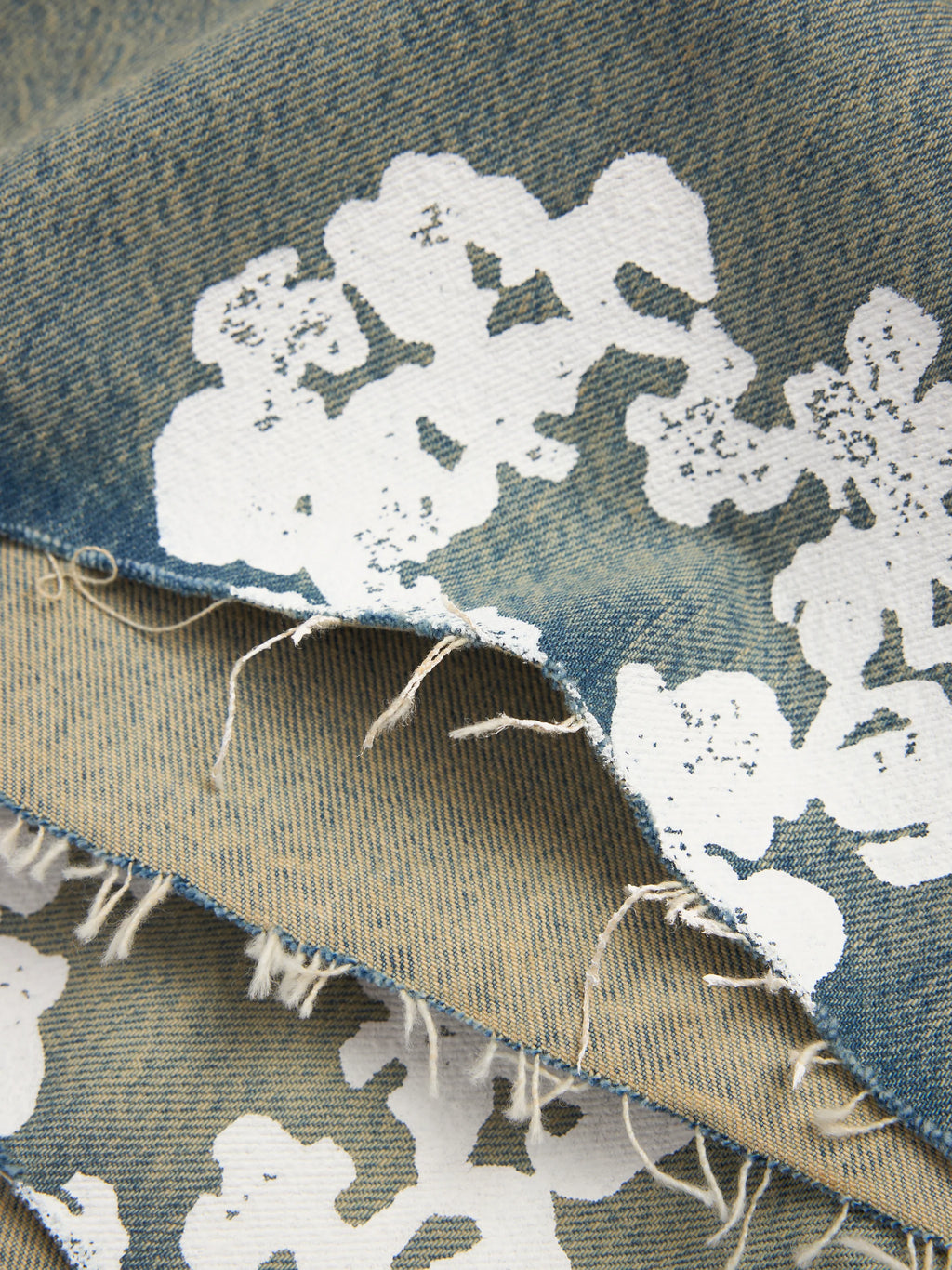 Denim Tears Dirty Wash Cotton Wreath Denim Short