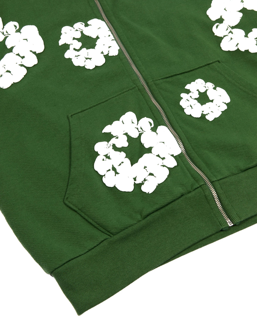 Denim Tears Cotton Wreath Zip Hoodie - Green