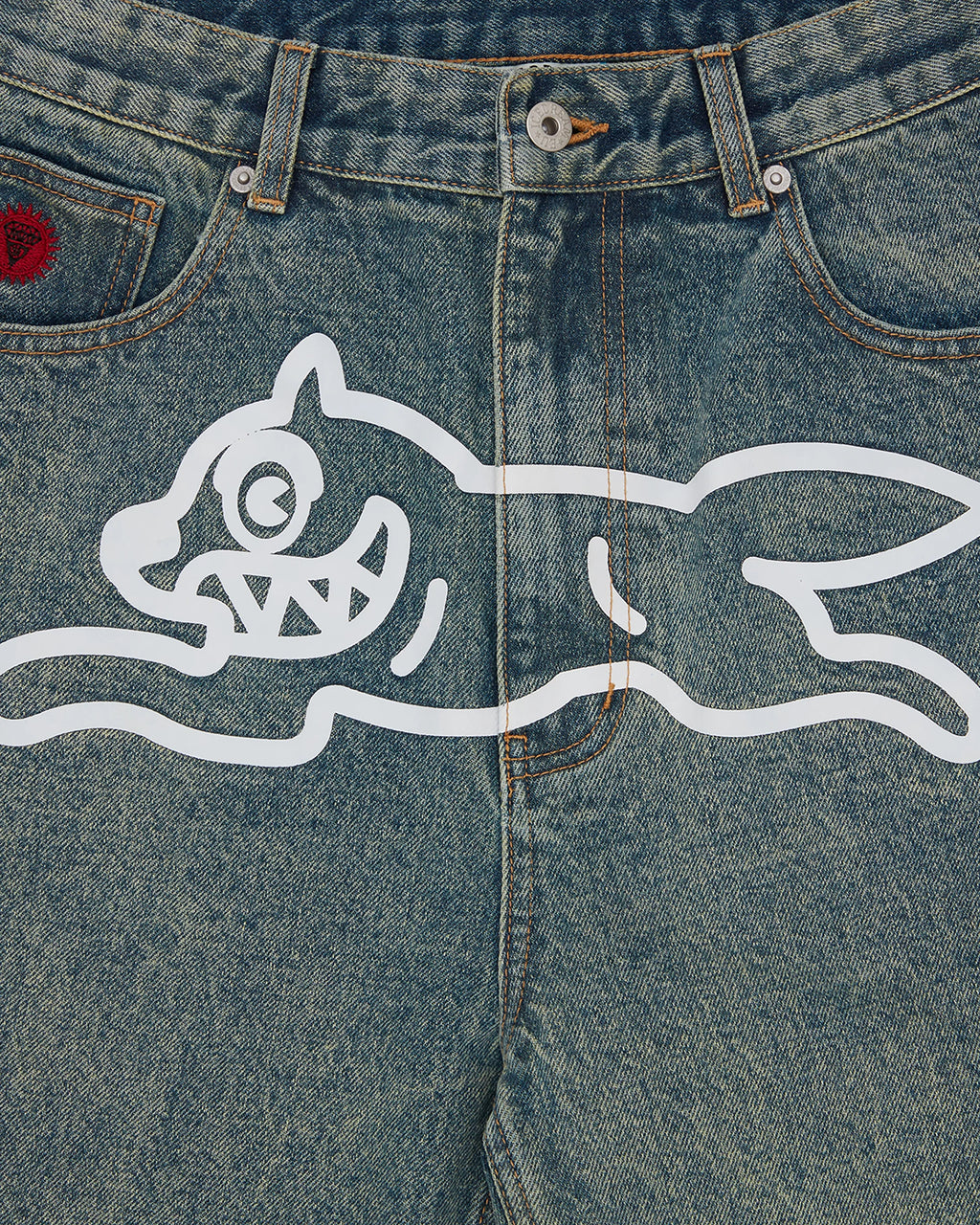 ICECREAM  Running Dog Denim Shorts