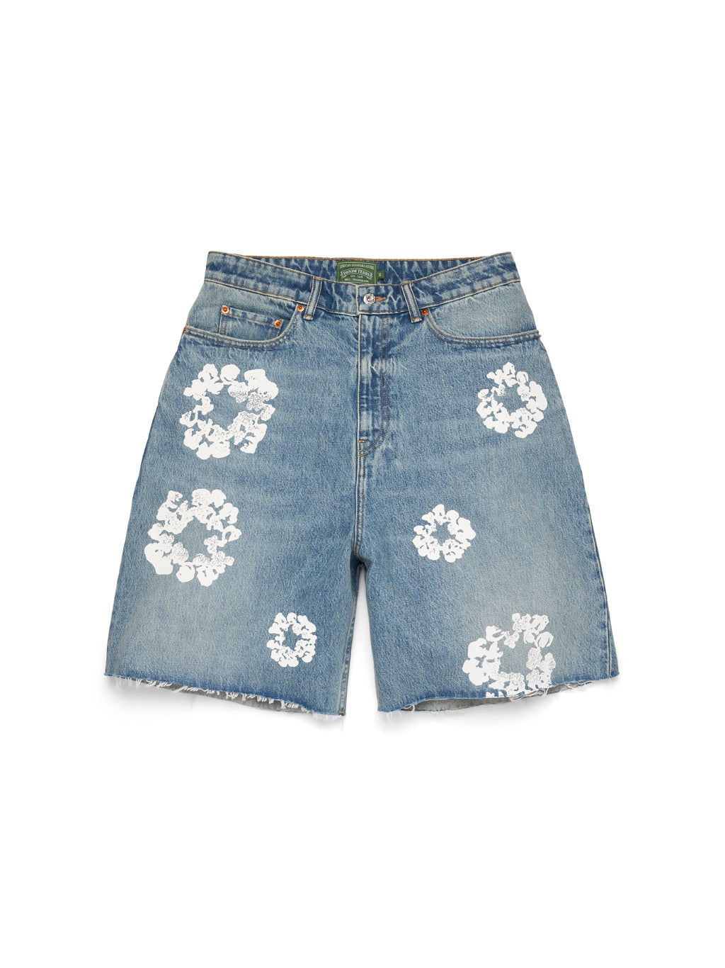Denim Tears Light Wash Cotton Wreath Denim Short