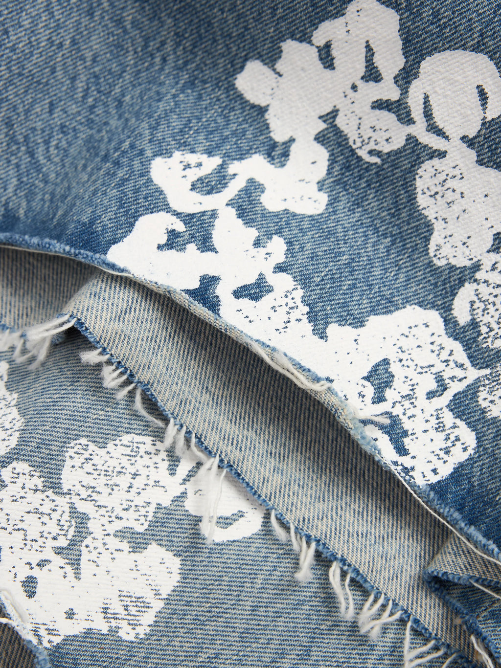 Denim Tears Light Wash Cotton Wreath Denim Short