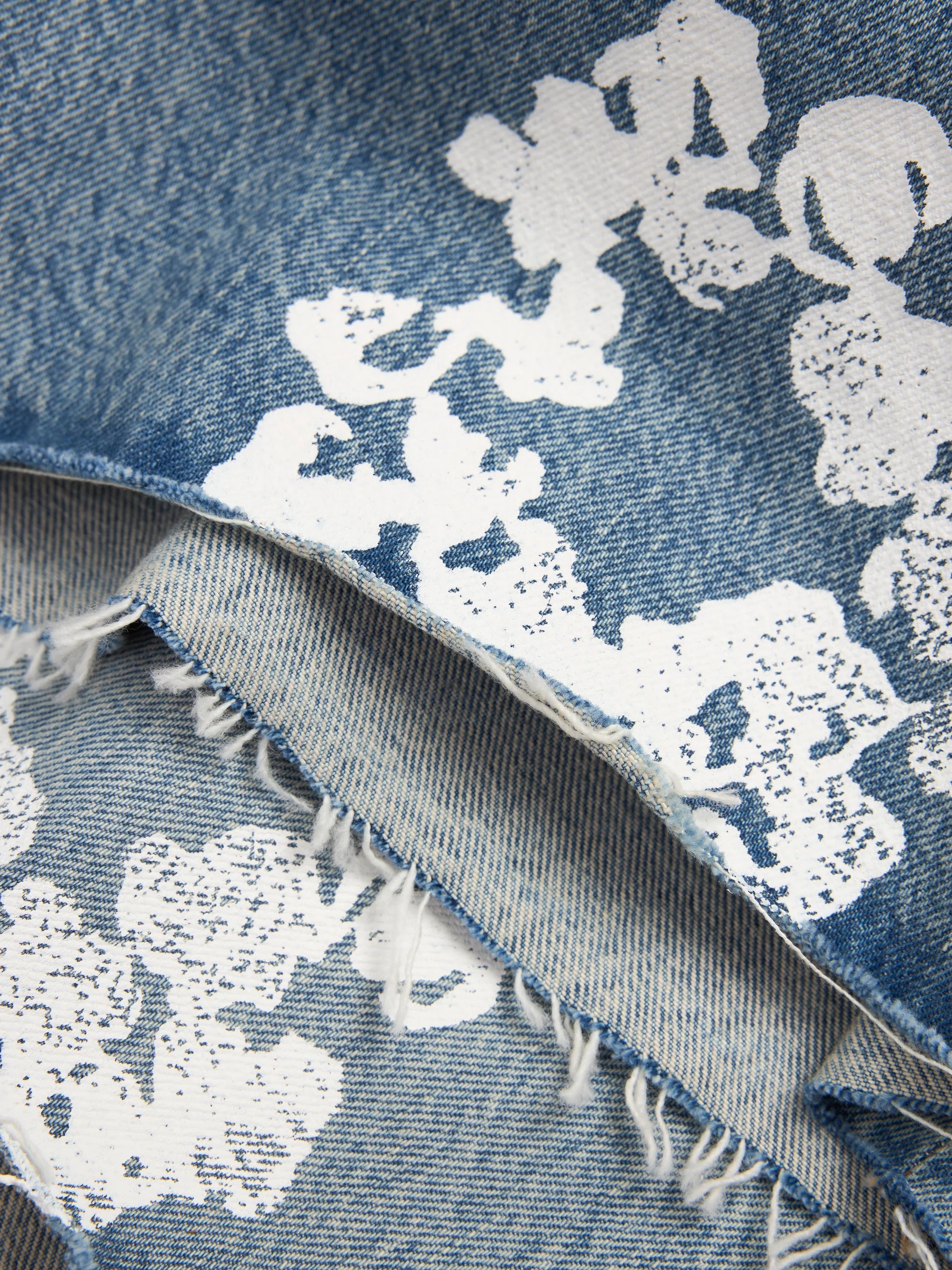Denim Tears Light Wash Cotton Wreath Denim Short