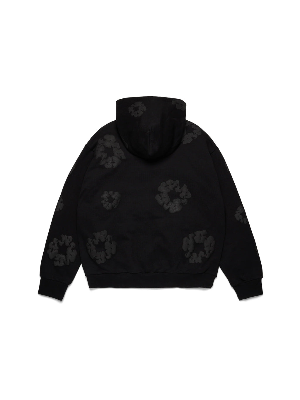 Denim Tears Mono Cotton Wreath Zip Hoodie - Black