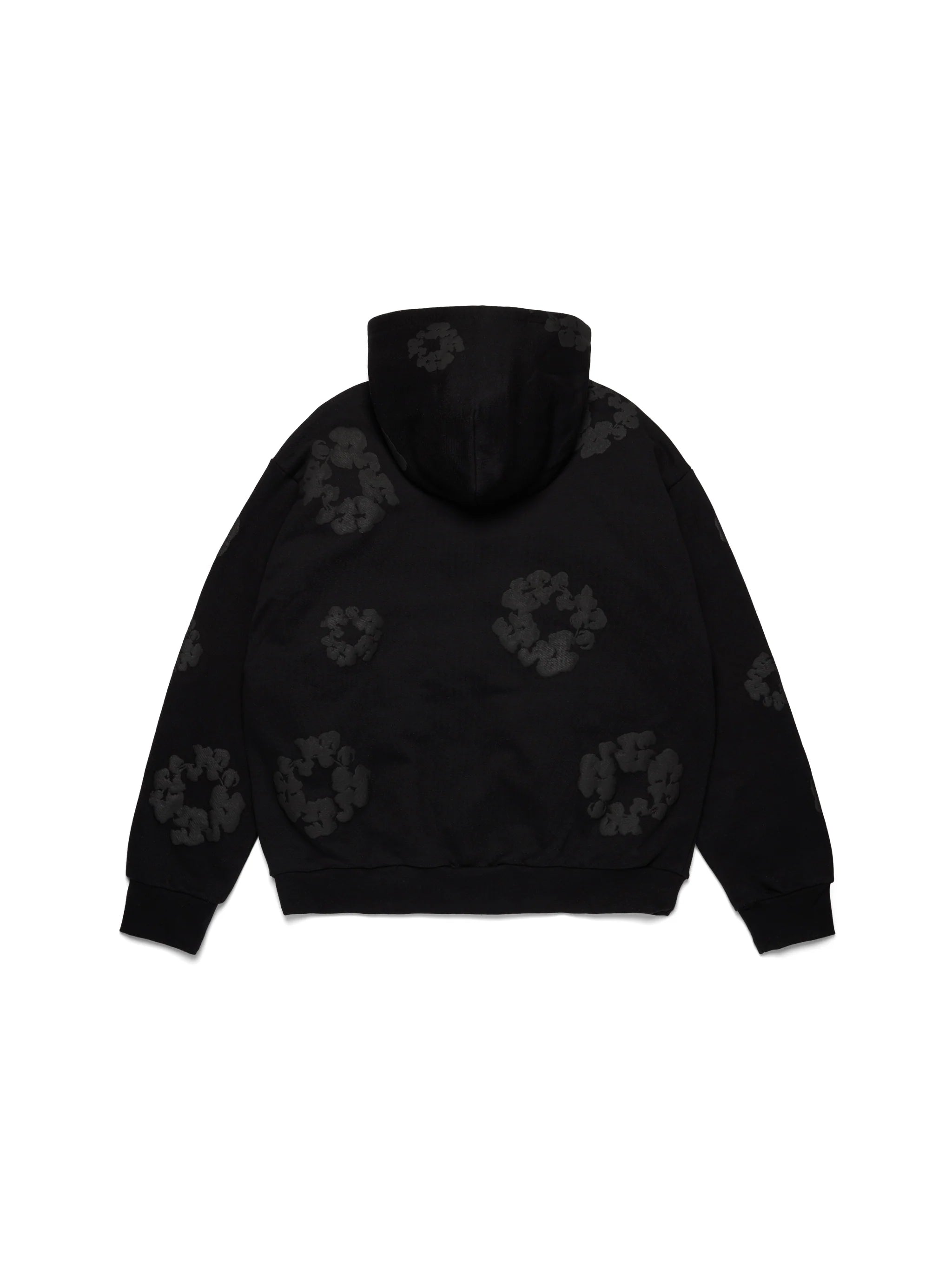 Denim Tears Mono Cotton Wreath Zip Hoodie - Black