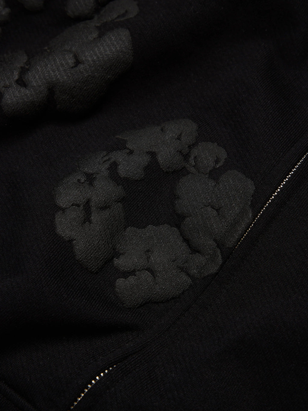 Denim Tears Mono Cotton Wreath Zip Hoodie - Black