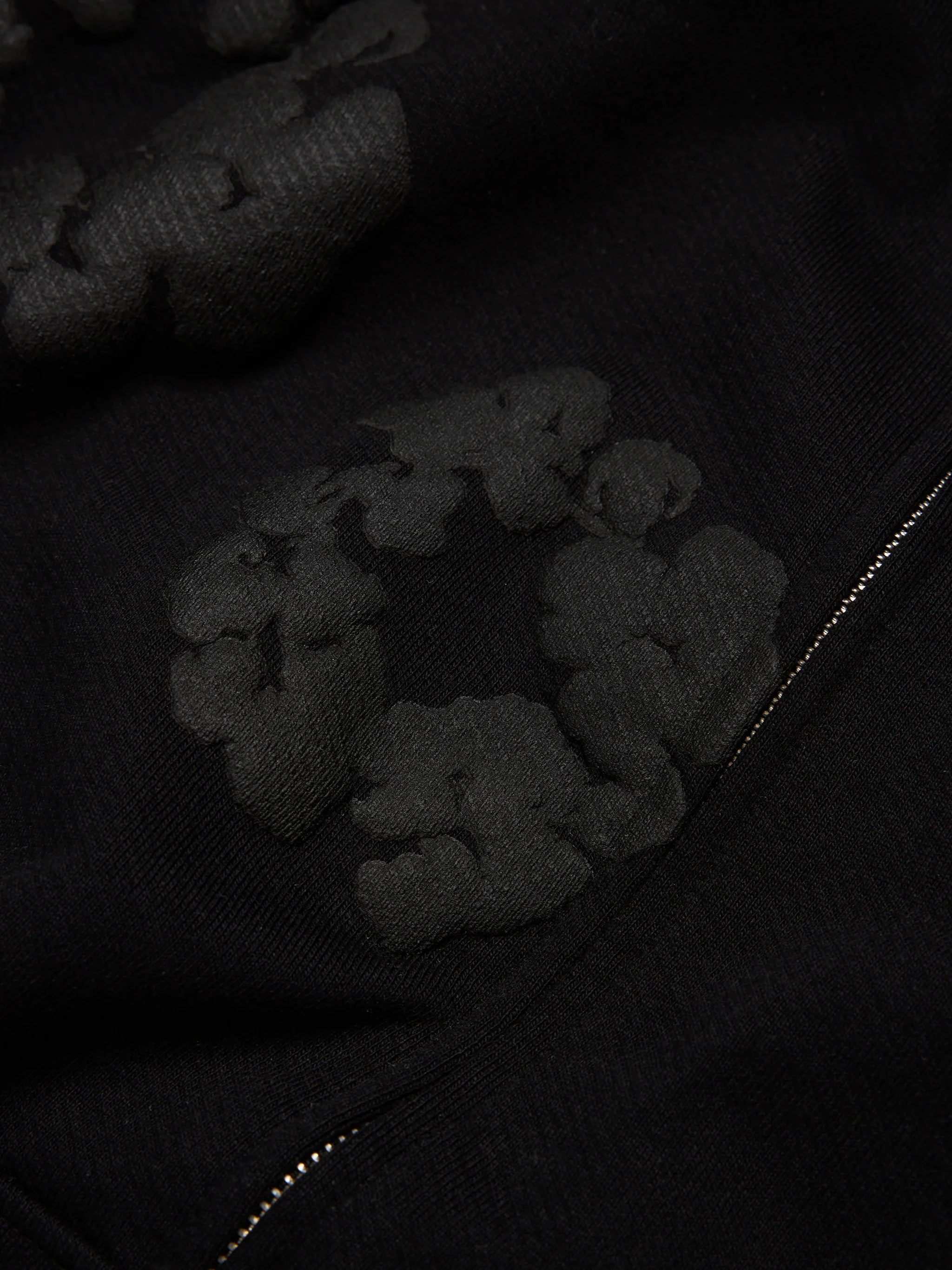 Denim Tears Mono Cotton Wreath Zip Hoodie - Black