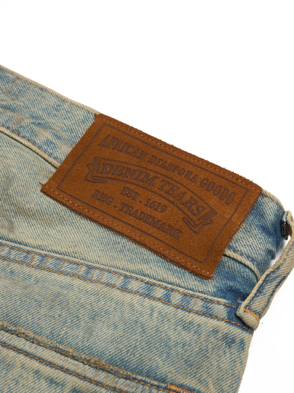 Denim Tears Straight Cotton Wreath Denim Pant Dirty Wash