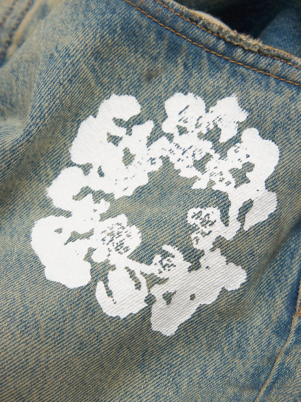 Denim Tears Straight Cotton Wreath Denim Pant Dirty Wash