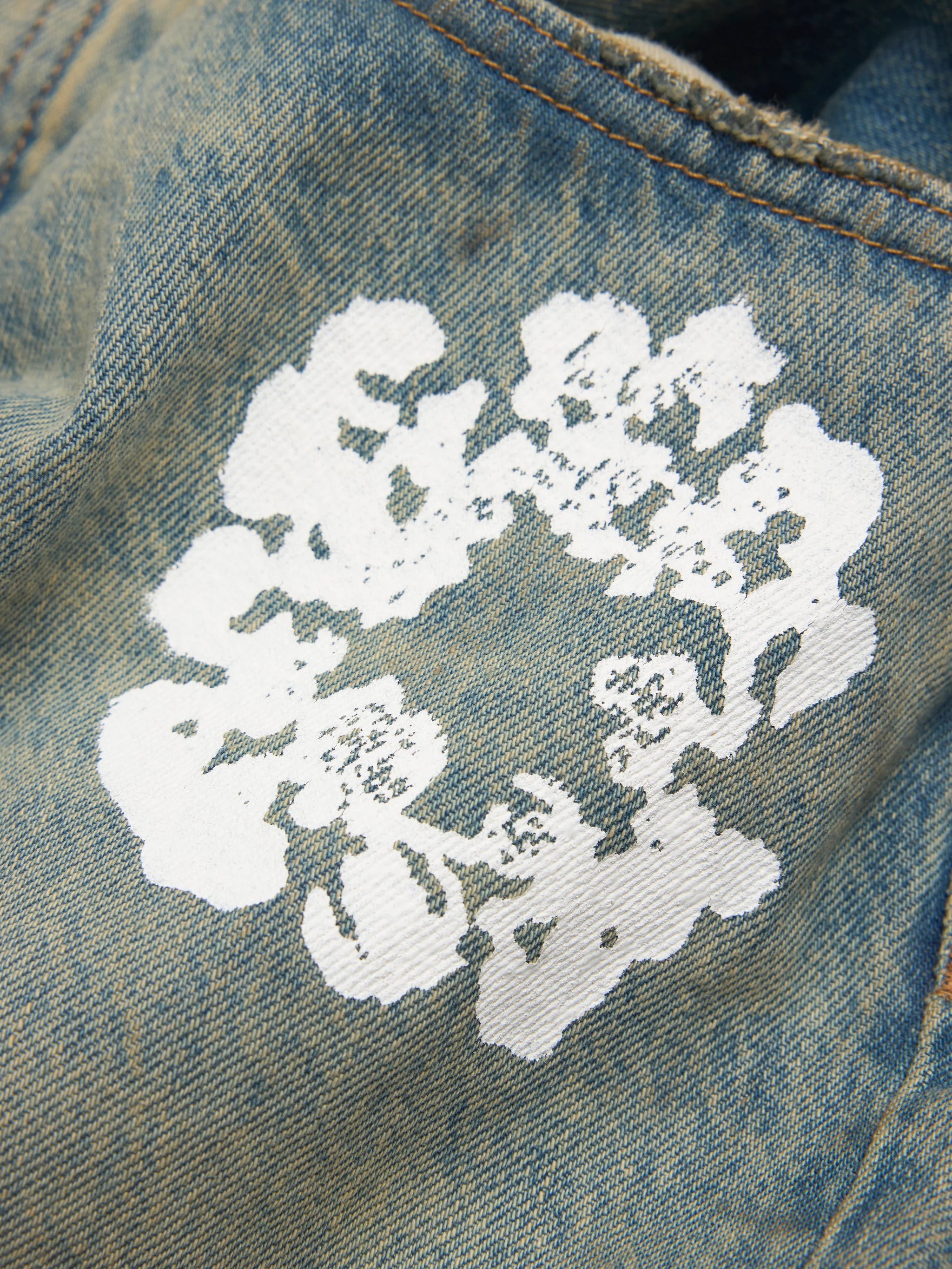 Denim Tears Straight Cotton Wreath Denim Pant Dirty Wash
